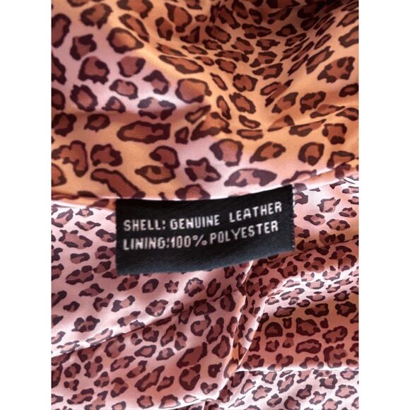 Guess Red Cropped Leather Jacket Size Medium, Y2K, Biker, Edgy - Picture 7 of 10